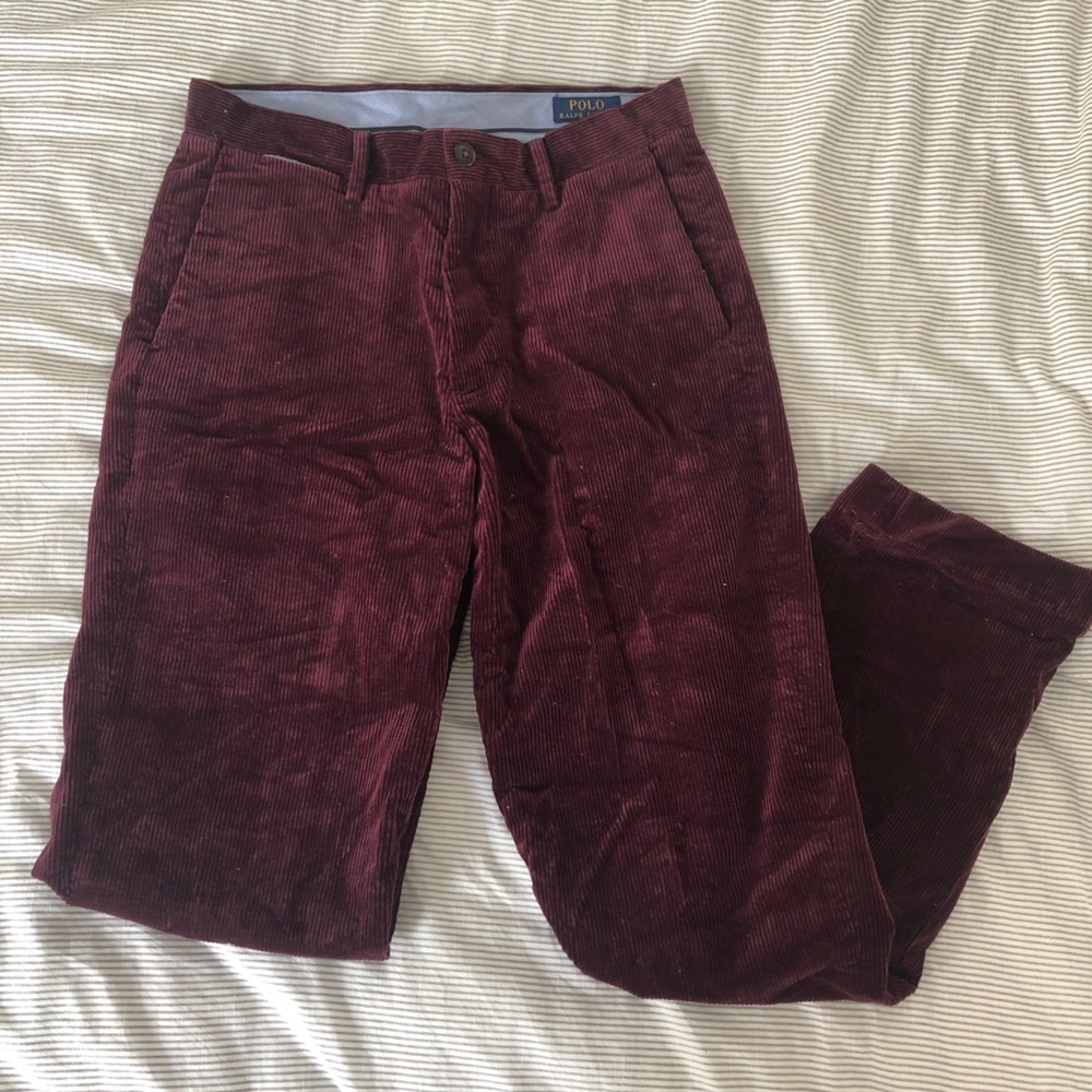 Polo Ralph Lauren Maroon Corduroy Pants